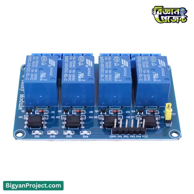 5V 4-Channel Relay Module Buy Online (Optocoupler)