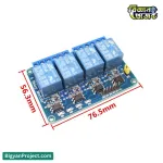 5V 4-Channel Relay Module Buy Online (Optocoupler)