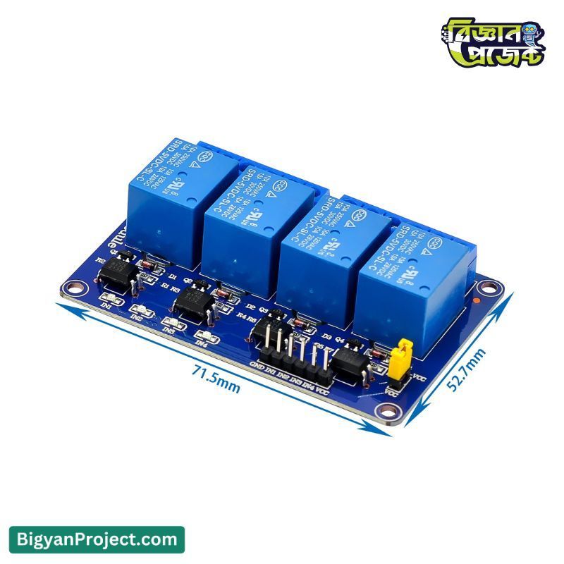 5V 4-Channel Relay Module Buy Online (Optocoupler)