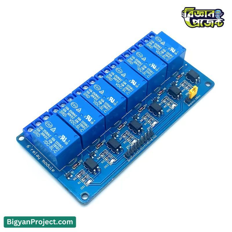 Buy 5V 6 Channel Optocoupler Relay Module