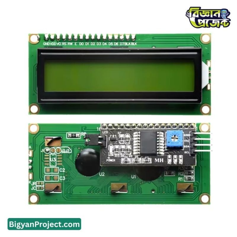 Buy 1602A 16x2 Yellow LCD Display Module 5V – Bigyan Project