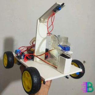 Smart Firefighting Robot with Flame Sensor & Water Pump