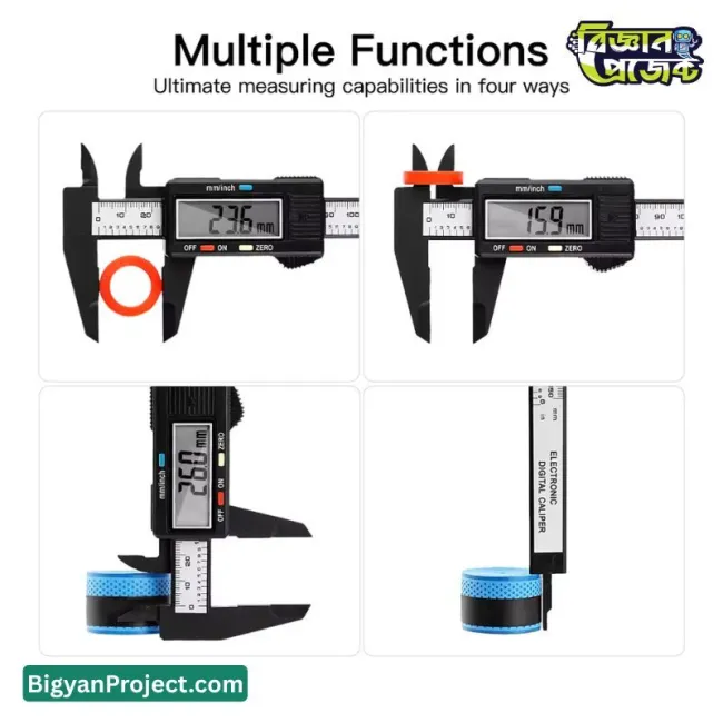 Buy Digital Slide/Vernier Caliper – Inch/mm, LCD, 150mm Measuring Tool