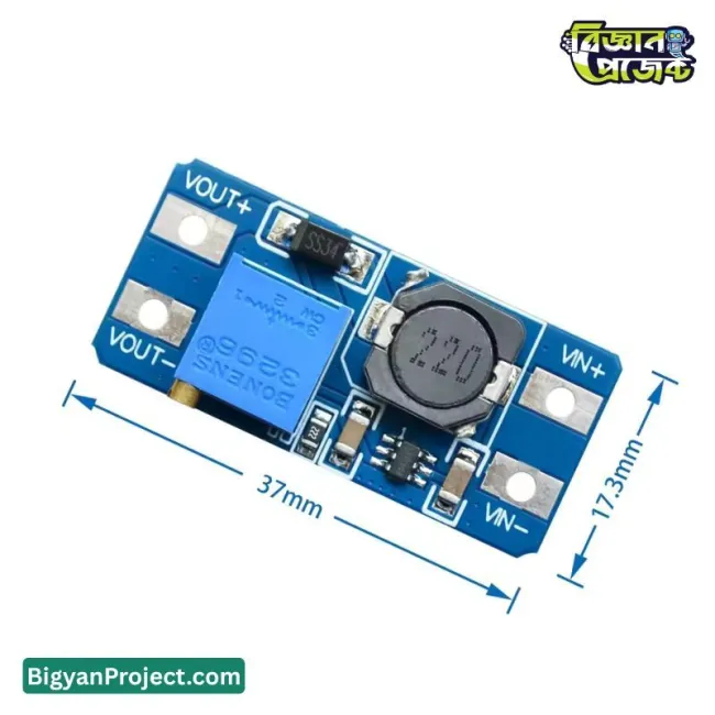 MT3608 DC-DC স্টেপ আপ বুস্ট কনভার্টার মডিউল