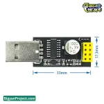 USB to ESP8266 ESP-01 প্রোগ্রামিং অ্যাডাপ্টার বোর্ড CH340G