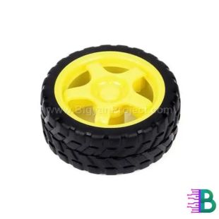 65mm Rubber Tire Robot Wheel for BO Motor | DIY Projects