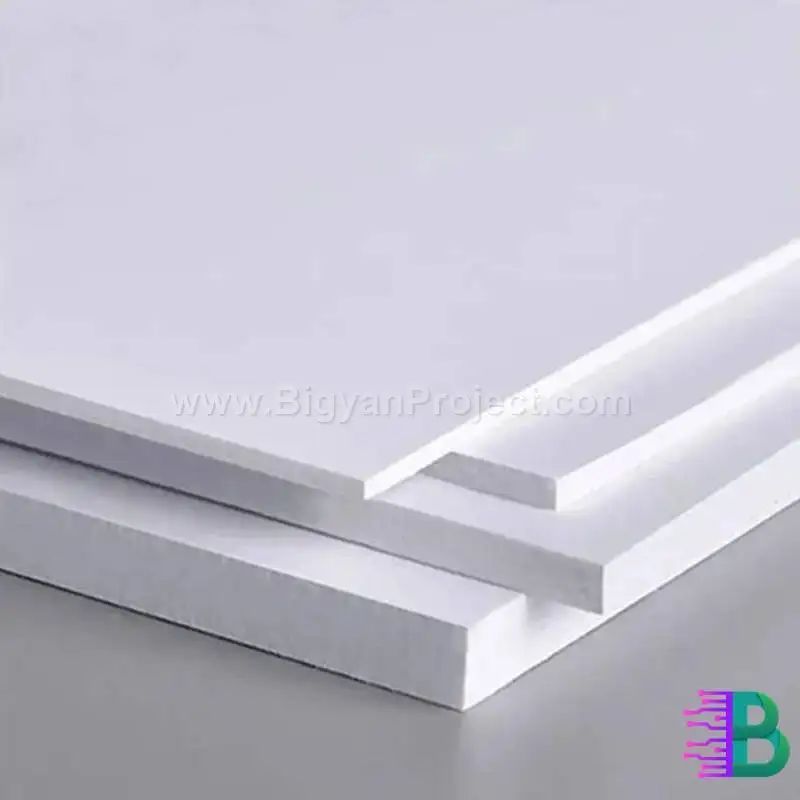 5mm White Plastic PVC Board for DIY & Craft (1x1 Ft)