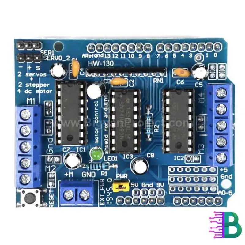 L293D Motor Driver Shield for Arduino – Robotics Project