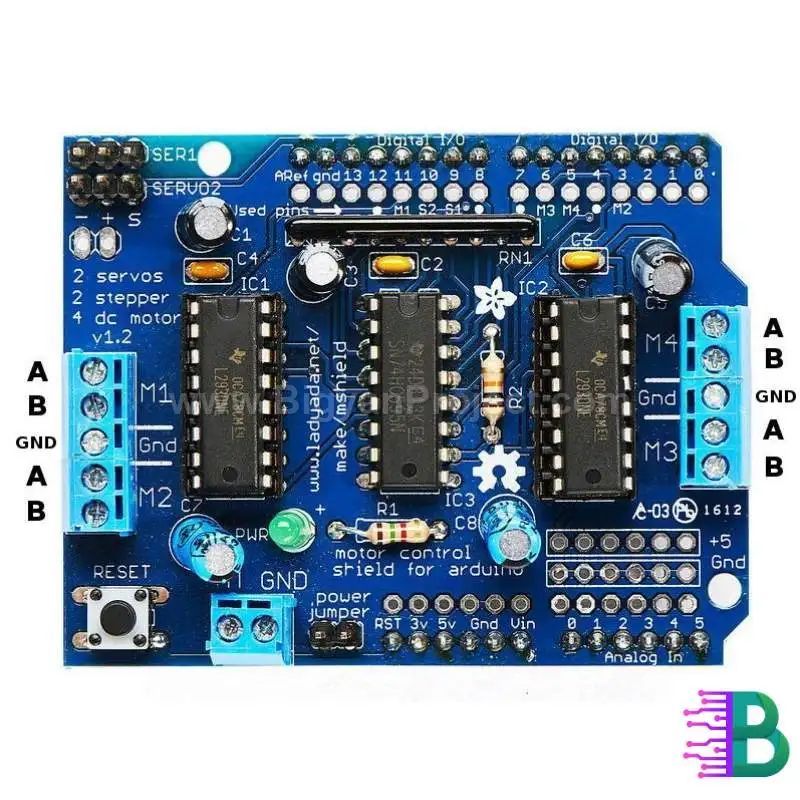 L293D Motor Driver Shield for Arduino – Robotics Project