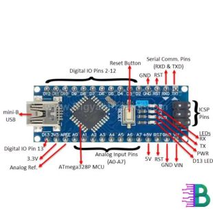 Arduino Nano R3 ATmega328 Development Board for Robotics Projects